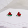 Wholesale Women's S925 Sterling Silver Fruit Shaped Dripping Oil Earrings
