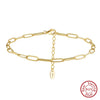 Wholesale Women's S925 Sterling Silver Geometric Anklets In Various Hotselling Styles