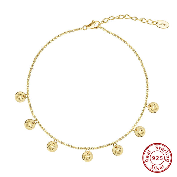 Wholesale Women's S925 Sterling Silver Geometric Anklets In Various Hotselling Styles