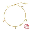 Wholesale Women's S925 Sterling Silver Geometric Anklets In Various Hotselling Styles