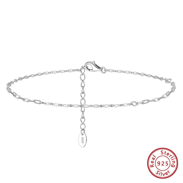 Wholesale Women's S925 Sterling Silver Geometric Anklets In Various Hotselling Styles
