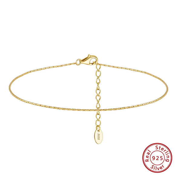 Wholesale Women's S925 Sterling Silver Geometric Anklets In Various Hotselling Styles