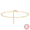Wholesale Women's S925 Sterling Silver Geometric Anklets In Various Hotselling Styles