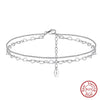 Wholesale Women's S925 Sterling Silver Geometric Anklets In Various Hotselling Styles