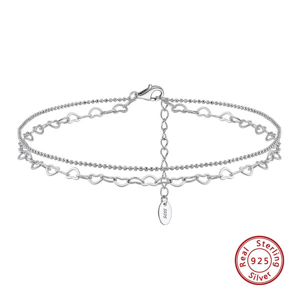 Wholesale Women's S925 Sterling Silver Geometric Anklets In Various Hotselling Styles