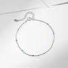 Wholesale Women's S925 Sterling Silver Geometric Beaded Bracelet With Inlaid Zircon Simple Style