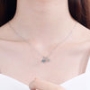 Wholesale Women's S925 Sterling Silver Geometric Bicycle Necklace With Electroplating