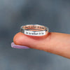 Wholesale Women's S925 Sterling Silver Geometric Black Enamel Ring With Electroplating