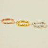 Wholesale Women's S925 Sterling Silver Geometric Black Enamel Ring With Electroplating