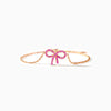 Wholesale Women's S925 Sterling Silver Geometric Bow Buckle Electroplated Bracelet
