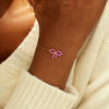Wholesale Women's S925 Sterling Silver Geometric Bow Buckle Electroplated Bracelet