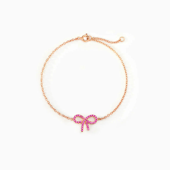 Wholesale Women's S925 Sterling Silver Geometric Bow Buckle Electroplated Bracelet