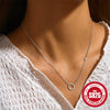 Wholesale Women's S925 Sterling Silver Geometric Circle Clavicle Chain Necklace With Diamond Embedded And Electroplating