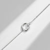 Wholesale Women's S925 Sterling Silver Geometric Circle Microinlaid Zircon Cross Chain Clavicle Necklace With Electroplating