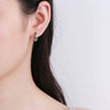 Wholesale Women's S925 Sterling Silver Geometric Circle Shape Hollow Electroplated Earrings
