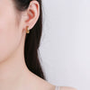 Wholesale Women's S925 Sterling Silver Geometric Circle Shape Hollow Electroplated Earrings