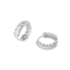 Wholesale Women's S925 Sterling Silver Geometric Circle Shape Hollow Electroplated Earrings