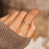 Wholesale Women's S925 Sterling Silver Geometric Cross And Letter Ring With Electroplating