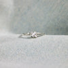 Wholesale Women's S925 Sterling Silver Geometric Cross And Letter Ring With Electroplating