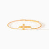 Wholesale Women's S925 Sterling Silver Geometric Cross Bracelet With Electroplating