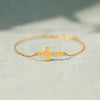 Wholesale Women's S925 Sterling Silver Geometric Cross Bracelet With Electroplating