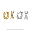 Wholesale Women's S925 Sterling Silver Geometric Cross Electroplated Ear Buckle