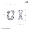 Wholesale Women's S925 Sterling Silver Geometric Cross Electroplated Ear Buckle