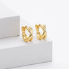 Wholesale Women's S925 Sterling Silver Geometric Cross Electroplated Ear Buckle