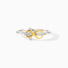 Wholesale Women's S925 Sterling Silver Geometric Cross Electroplated Two Color Ring
