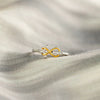Wholesale Women's S925 Sterling Silver Geometric Cross Electroplated Two Color Ring