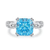 Wholesale Women's S925 Sterling Silver Geometric Cross Ring With Ice Flower Cut And Electroplating