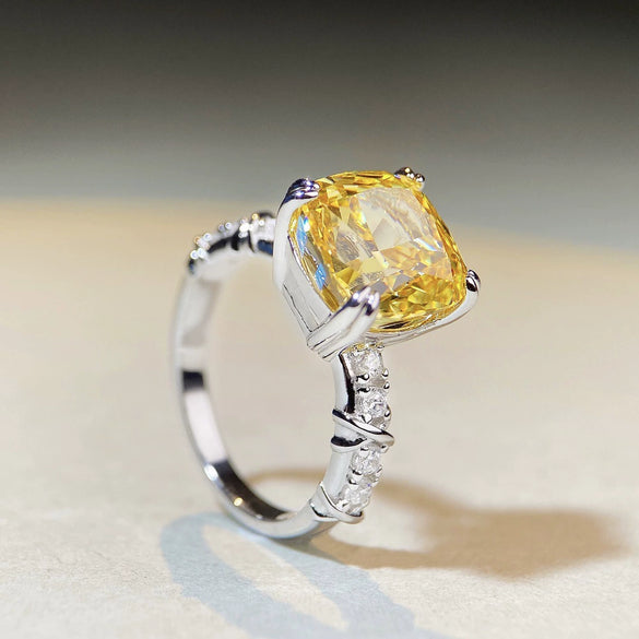 Wholesale Women's S925 Sterling Silver Geometric Cross Ring With Ice Flower Cut And Electroplating