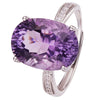 Wholesale Women's S925 Sterling Silver Geometric Crystal And Colored Gemstone Ring In Light Luxury Style