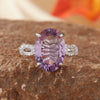 Wholesale Women's S925 Sterling Silver Geometric Crystal Colored Gemstone Ring Set With Crystal