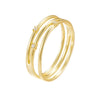 Wholesale Women's S925 Sterling Silver Geometric Cut Out Diamond Ring
