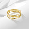 Wholesale Women's S925 Sterling Silver Geometric Cut Out Diamond Ring