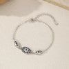 Wholesale Women's S925 Sterling Silver Geometric Cut Out Eye Bracelet Electroplated Light Luxury Style