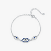 Wholesale Women's S925 Sterling Silver Geometric Cut Out Eye Bracelet Electroplated Light Luxury Style