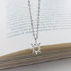 Wholesale Women's S925 Sterling Silver Geometric Cut Out Sun Necklace With Cross Chain And Electroplating