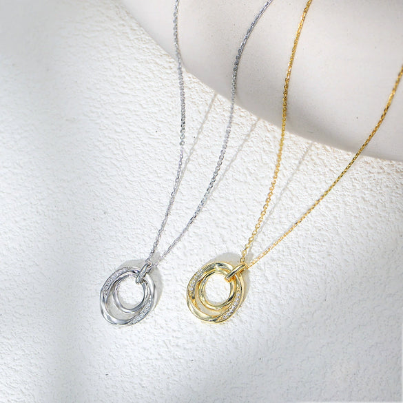 Wholesale Women's S925 Sterling Silver Geometric Diamond Cross Chain Clavicle Necklace