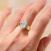 Wholesale Women's S925 Sterling Silver Geometric Diamond Cut Zircon Ring