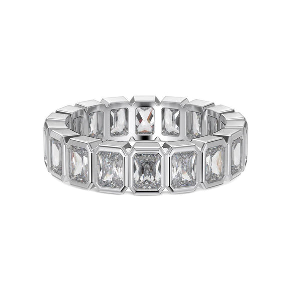 Wholesale Women's S925 Sterling Silver Geometric Diamond Design Electroplated Ring