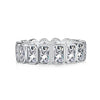 Wholesale Women's S925 Sterling Silver Geometric Diamond Design Electroplated Ring