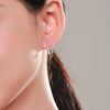 Wholesale Women's S925 Sterling Silver Geometric Diamond Earrings