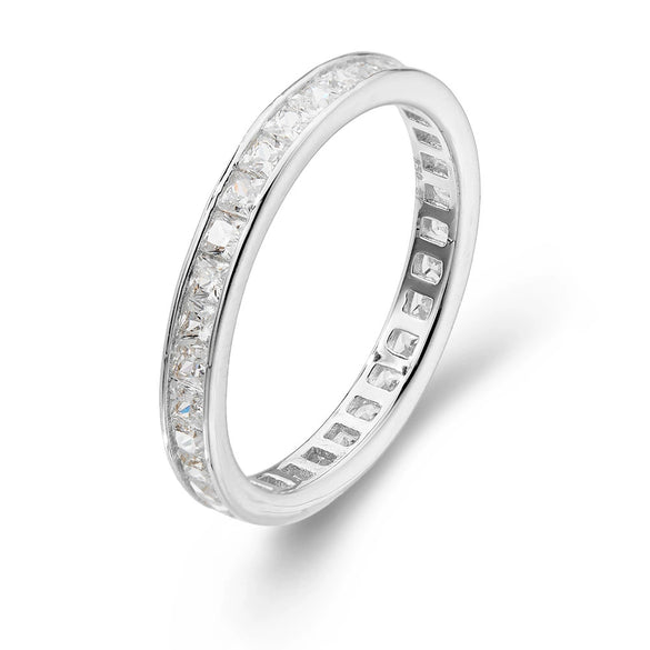 Wholesale Women's S925 Sterling Silver Geometric Diamond Ring Jewelry