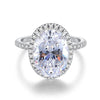 Wholesale Women's S925 Sterling Silver Geometric Diamond Ring With Electroplating