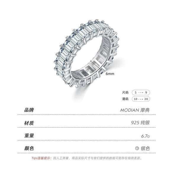Wholesale Women's S925 Sterling Silver Geometric Diamond Rings Light Luxury Style