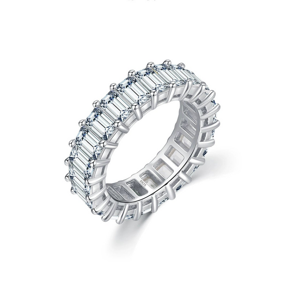Wholesale Women's S925 Sterling Silver Geometric Diamond Rings Light Luxury Style