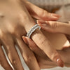 Wholesale Women's S925 Sterling Silver Geometric Diamond Rings Light Luxury Style