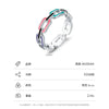 Wholesale Women's S925 Sterling Silver Geometric Dripping Glue Ring